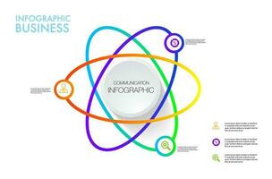 Infographic template for technology and business with 3 options vector