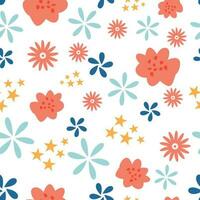 Abstract floral seamless pattern vector