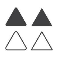 Triangle shape icon isolated vector illustration.