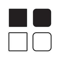 Square or rectangle shape icon isolated vector illustration.