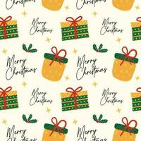 hand drawn christmas seamless pattern vector