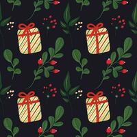 hand drawn christmas seamless pattern vector