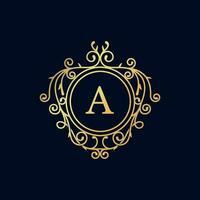 Elegant Minimalist Ornament Logo Template Luxury Ornament Wedding Decoration Business. Initial Brand Design. vector