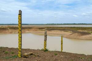 Staff  Gauge  in the reservoir has dried up. photo