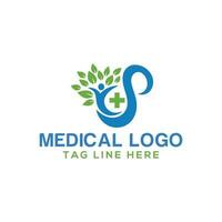 natural salud bienestar logo diseño gratis vector