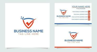 design tech startup modern technology cyber security logo vector