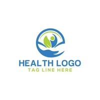 diseño de logotipo de atención médica vector