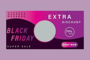 Black Friday sale banner - banner vector