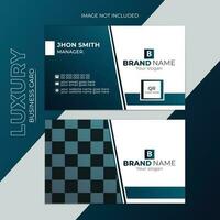 Luxury Business Card Design Template With Image vector