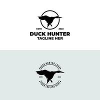 Animal logo - Silhouette of duck logo design vector