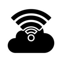 cloud with Wi-Fi symbol icon vector