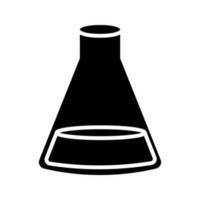 chemical flask with liquid icon vector