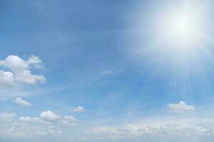 Clouds white soft in the vast blue sky photo