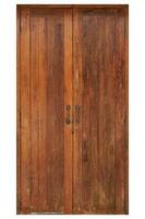 Wood door isolated on white background. Clipping path photo