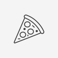 Pizza rebanada icono. menú, comida símbolo vector