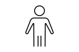 Man icon. Line icon style design. Simple vector design editable