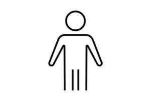 Man icon. Line icon style design. Simple vector design editable