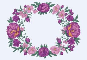 - Beautiful Floral Frame Design With Spring Flowers. Floral Border for Creative Projects. Spring Flowers Illustration. photo