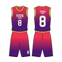 Design Template Basketball Set Jersey Vector Illustration