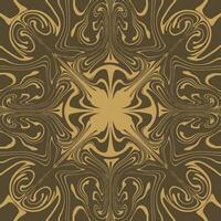 A brown and gold pattern with a flower pattern vector