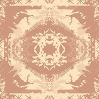 deer floral boho pattern design background vector