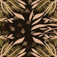 foliage leaves pattern background design vector