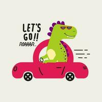 cute dinosaur vector for tee print and background wallpaper