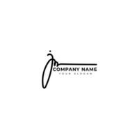 Jn Initial signature logo vector design