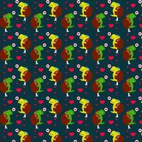 cute dinosaur vector pattern for tee print and background wallpaper