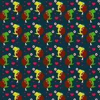 cute dinosaur vector pattern for tee print and background wallpaper