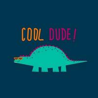 cute dinosaur vector for tee print and background wallpaper