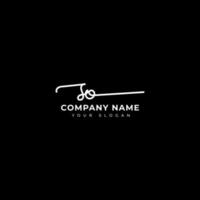 So Initial signature logo vector design