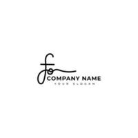 Fo Initial signature logo vector design