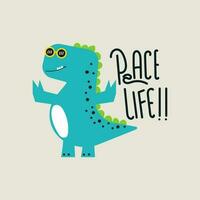 cute dinosaur vector for tee print and background wallpaper