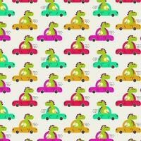 cute dinosaur vector pattern for tee print and background wallpaper