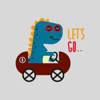 cute dinosaur vector for tee print and background wallpaper