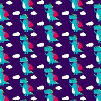 cute dinosaur vector pattern for tee print and background wallpaper