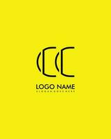 CC Initial minimalist modern abstract logo vector