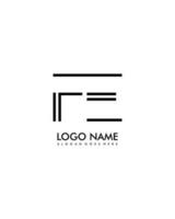 FE Initial minimalist modern abstract logo vector