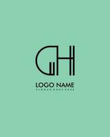 GH Initial minimalist modern abstract logo vector