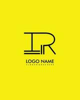 IR Initial minimalist modern abstract logo vector