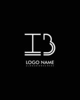 IB Initial minimalist modern abstract logo vector