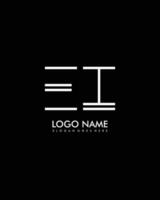 EI Initial minimalist modern abstract logo vector