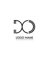 DO Initial minimalist modern abstract logo vector