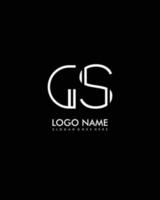 GS Initial minimalist modern abstract logo vector