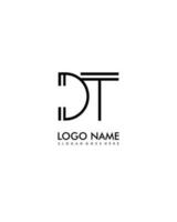 DT Initial minimalist modern abstract logo vector