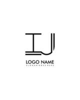 IJ Initial minimalist modern abstract logo vector