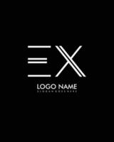 ex inicial minimalista moderno resumen logo vector