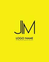 jm inicial minimalista moderno resumen logo vector