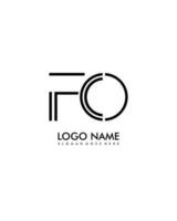 FO Initial minimalist modern abstract logo vector